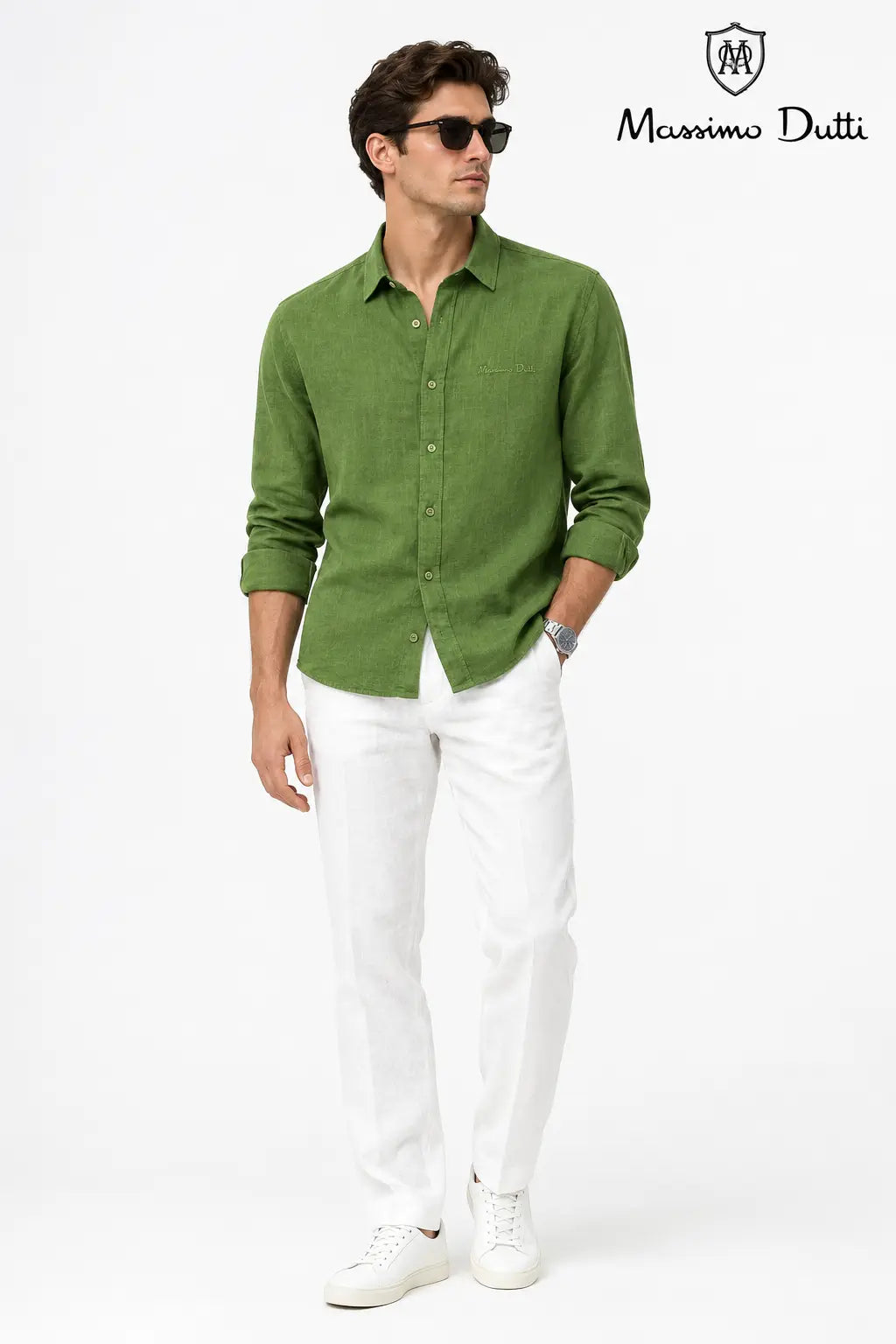 Massimo Dutti Green White Italian Imported Combo