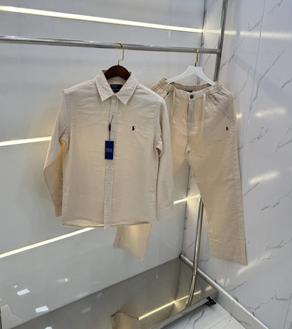Ralph  Lauren Cream Logo Work Premium Tracksuit