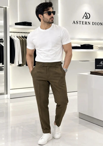Astern Dion coffee Brown Imported Korean Trouser