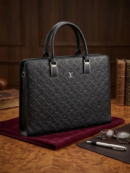 Louis Vuitto n Monogram Luxury Premium Imported Laptop Bag Black