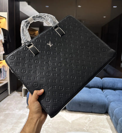 Louis Vuitto n Monogram Luxury Premium Imported Laptop Bag Black
