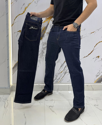 Balmai n Paris Dark Blue Imported Hyperflex Denim