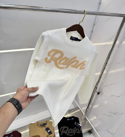 Ralp h Laure.n White Knitted Imported Pull Over