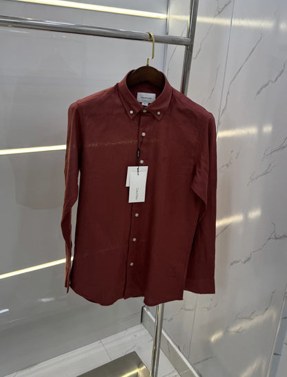 Calvin  Klein Rust Embroidery Logo Work Premium Shirt