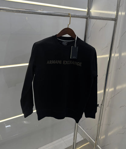 Arman i Exchange Black 1 Logo Print Premium Sweatshirt