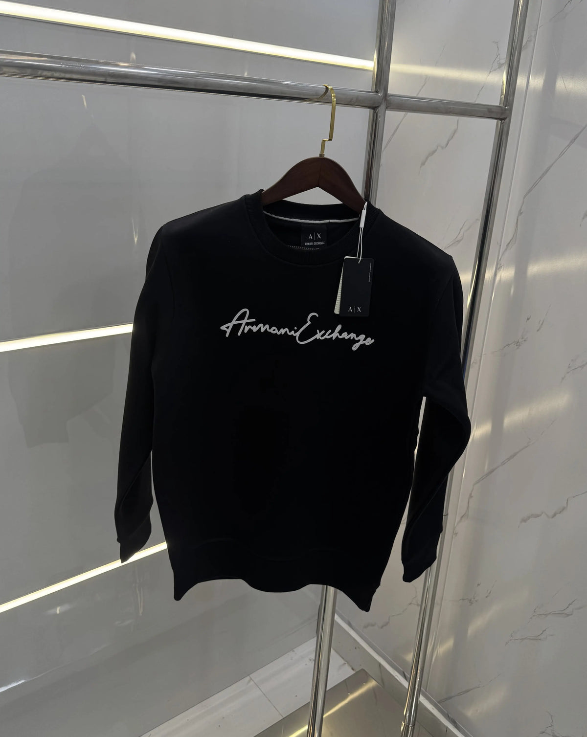 Arman i Exchange Black 3 Logo Print Premium Sweatshirt