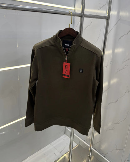 Hugo  Boss Brown Imported Cord Pull Over