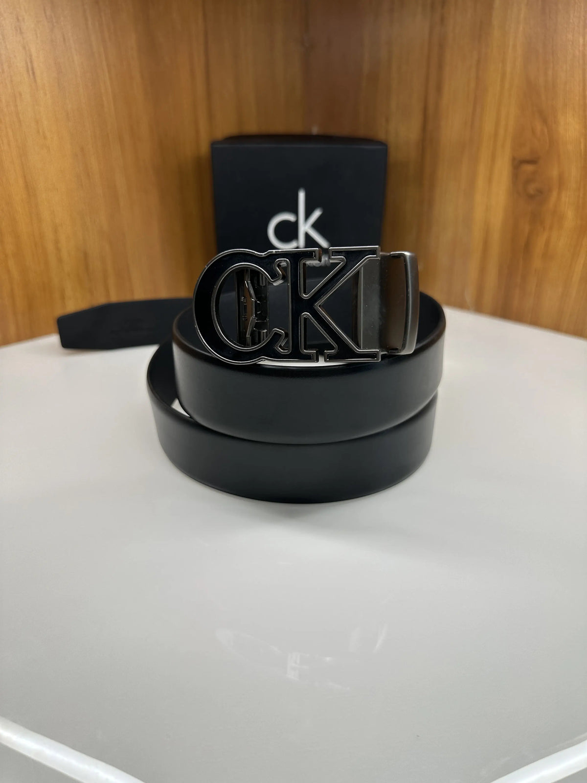 Calvin Klei n Premium Imported Belt Grey Black Autolock ck990