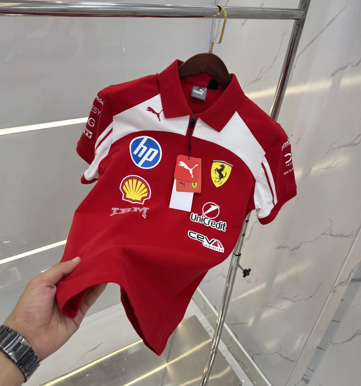 Pum a Red Ferrari Edition Premium Polo T-shirt
