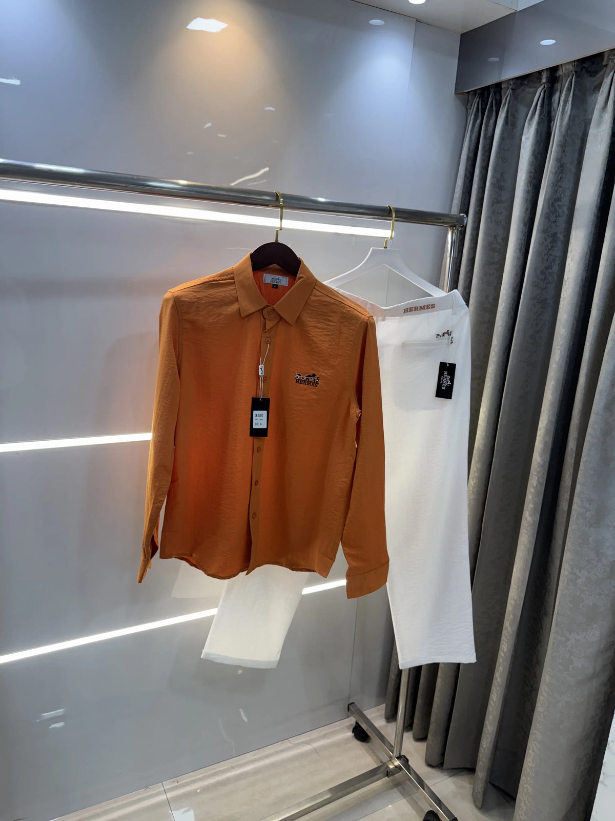 Hermes Orange White Italian Imported Combo
