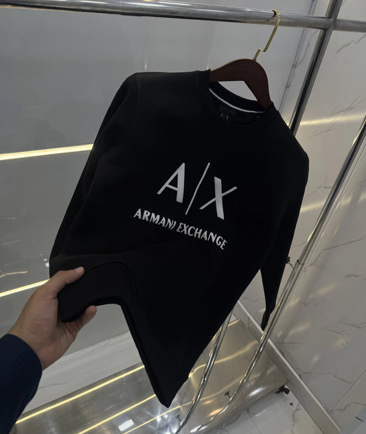 Arman i Exchange Black 4 Logo Print Premium Sweatshirt