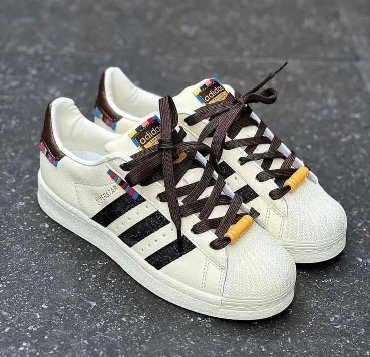Adidas_Superstar Cream White Brown Sneakers