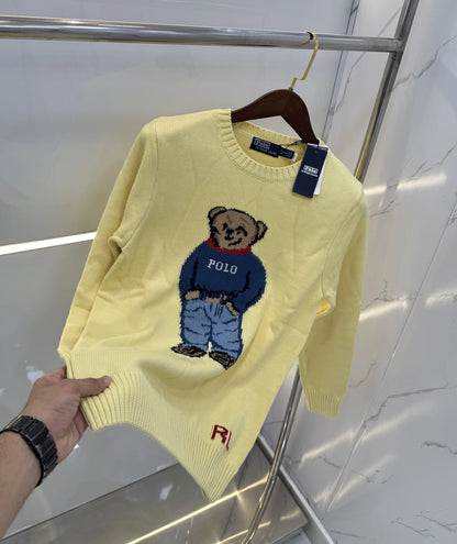 Ralp.h Laure.n Yellow Teddy Knitted Imported Pull Over