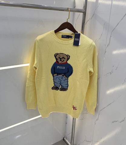 Ralp.h Laure.n Yellow Teddy Knitted Imported Pull Over