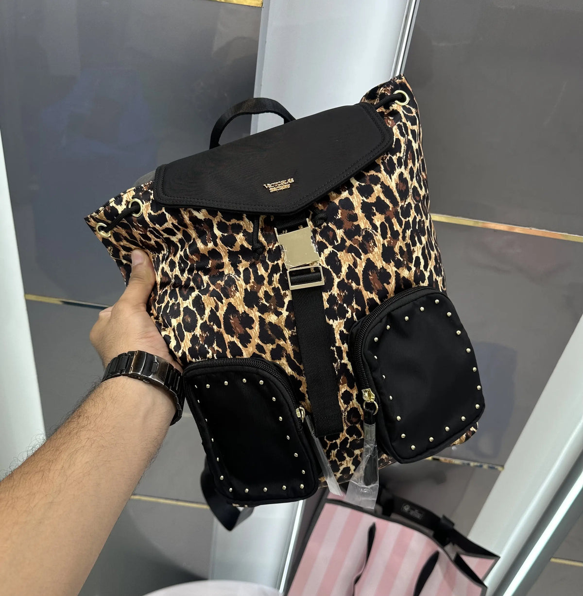 Victorias Secre t Imported BackPack Leopard vs970
