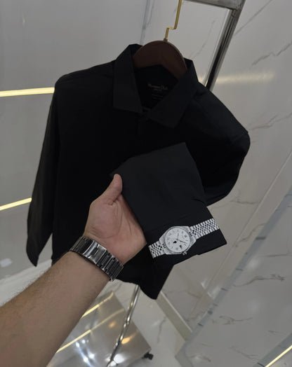 Massimo Dutti Black Watch Logo Imported Shirt