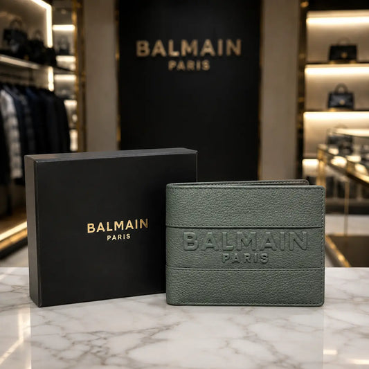 Balmai n Premium Wallet Green With Box b119