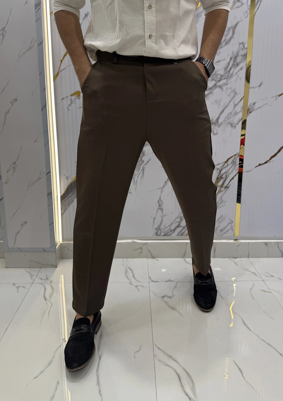 Hug.o  Bos.s Brown Imported Korean Trouser