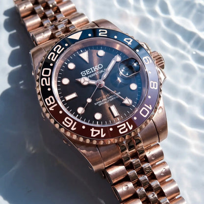 Seiko MOD GMT Root Beer Heavy Shift Movement
