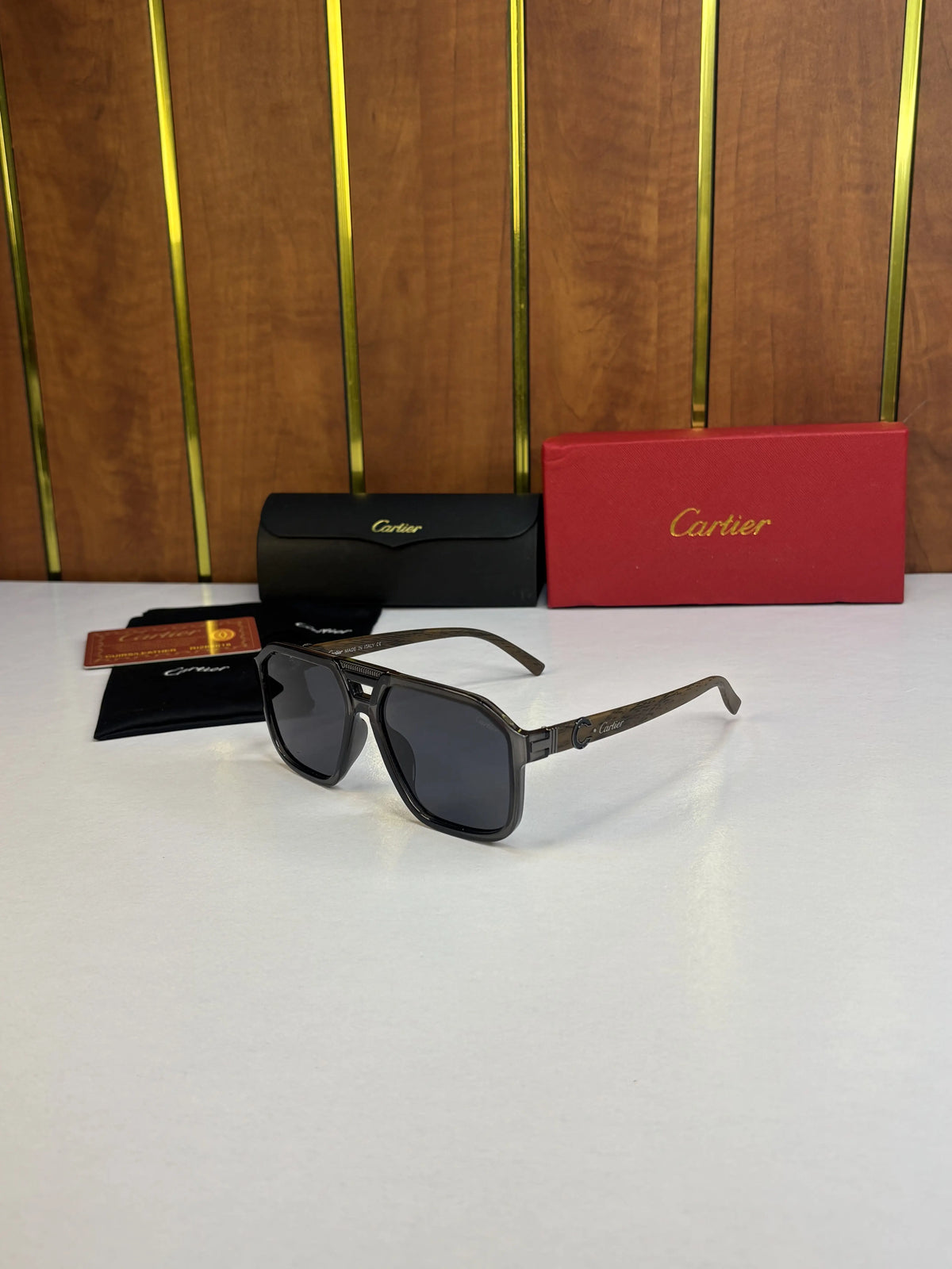 Cartier 4015 Grey Wooden