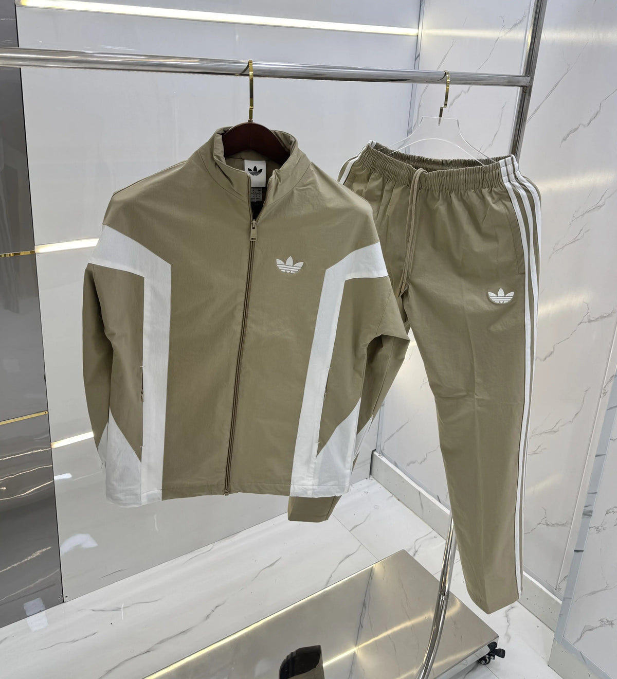 Adida s Beige Logo Work Premium Tracksuit