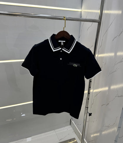 Lacost e Navy Blue Logo Work Premium Polo T-Shirt