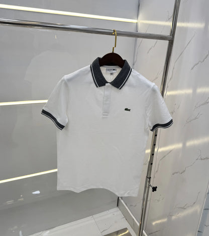 Lacost e White Logo Work Premium Polo T-Shirt