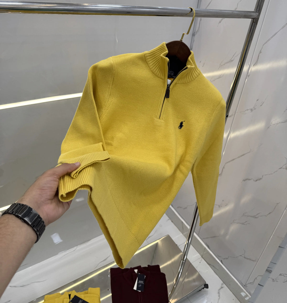 Ralph  Lauren Yellow Imported Knitted Pull Over