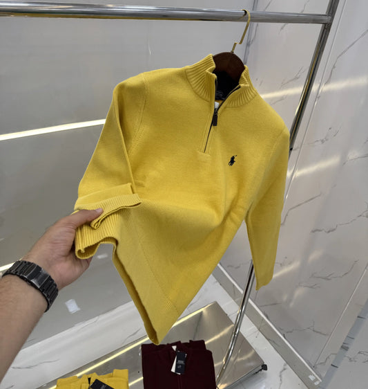 Ralph  Lauren Yellow Imported Knitted Pull Over