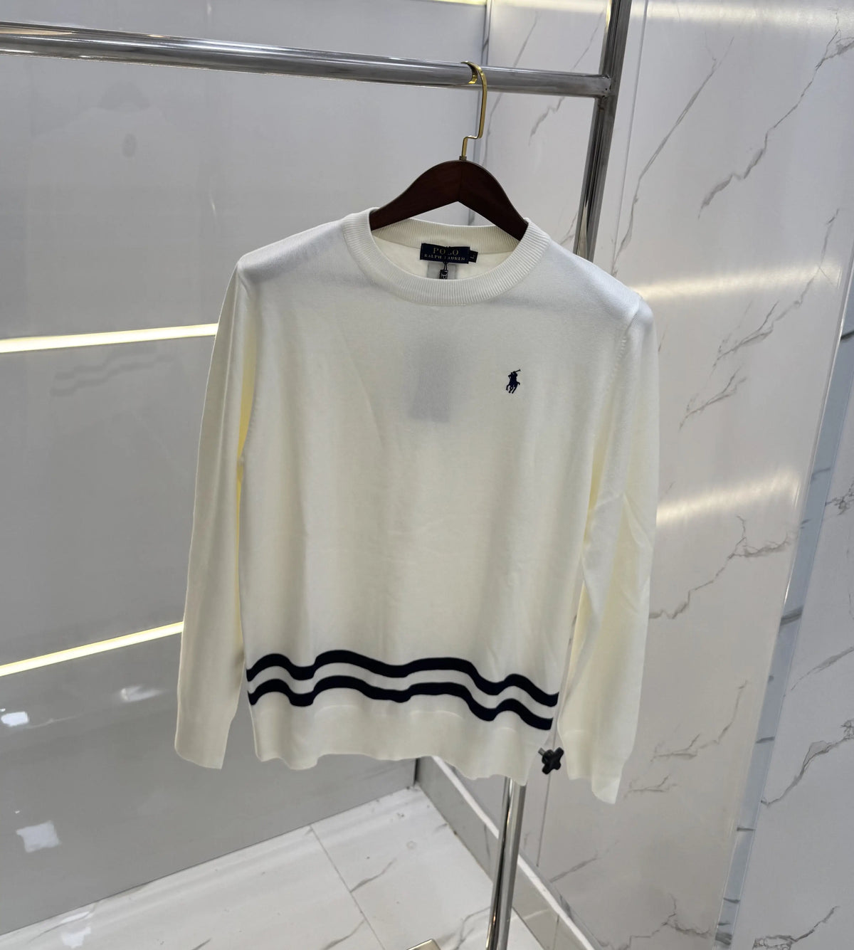 Ralp.h  Laure.n White Imported Knitted Pull Over