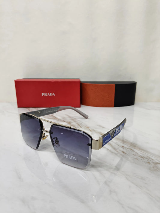 PRADA 24024 SILVER BLUE METAL
