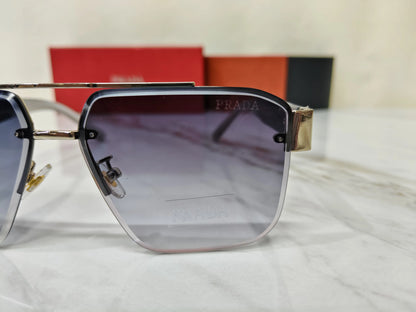 PRADA 24024 SILVER BLUE METAL