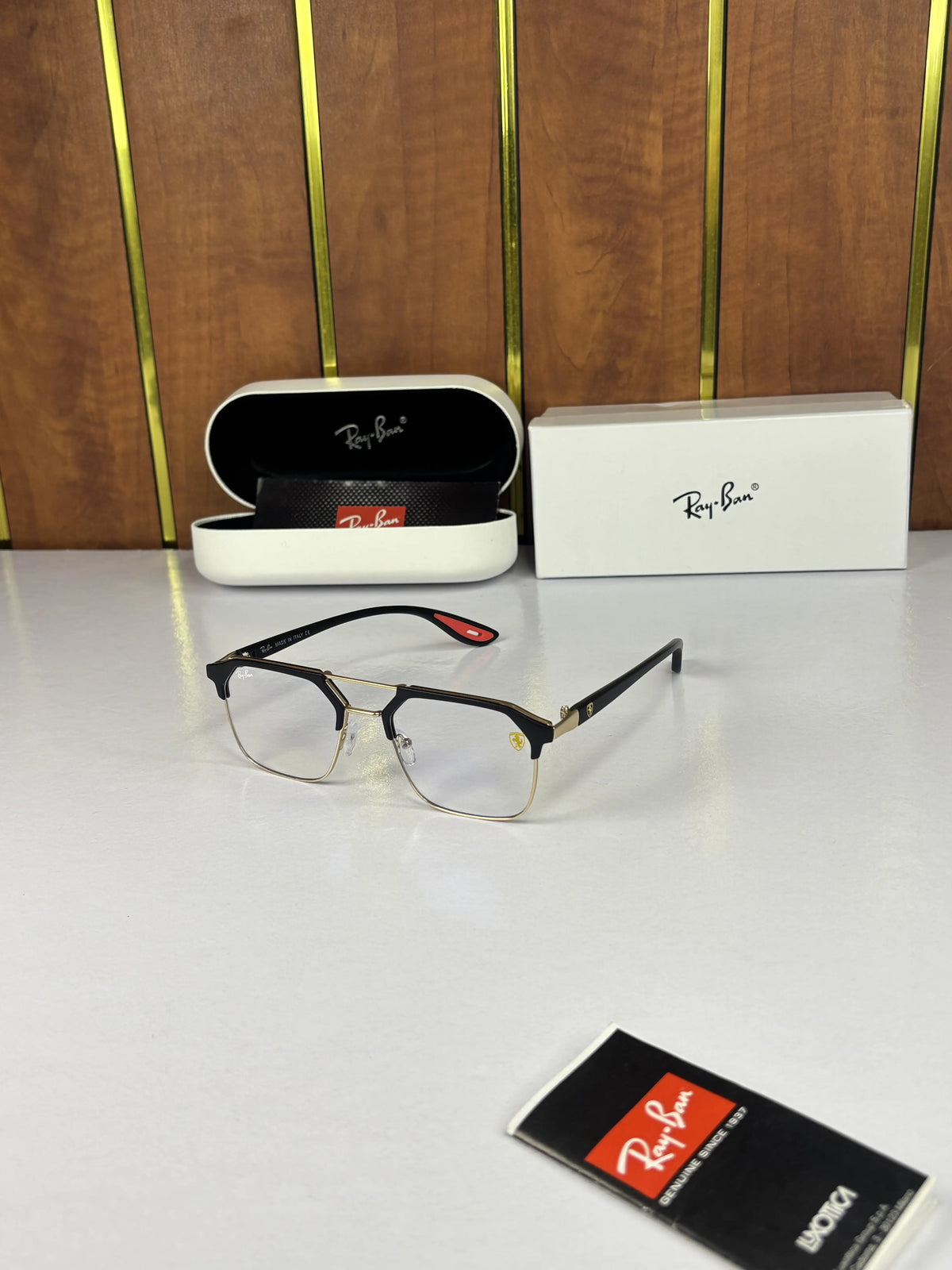 Rayban 04 Gold Black Frame