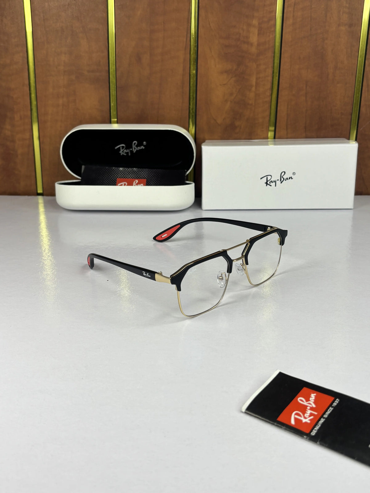 Rayban 04 Gold Black Frame