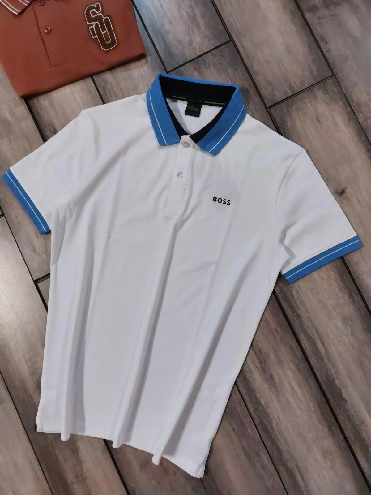 Hugo Bos s White Logo Work Premium Polo T-shirt