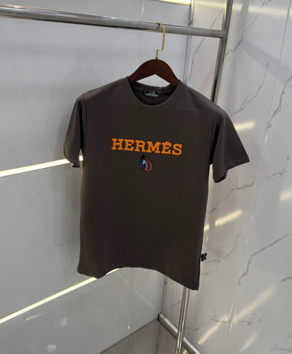 Herme s Dark Grey Logo Work Premium T-Shirt
