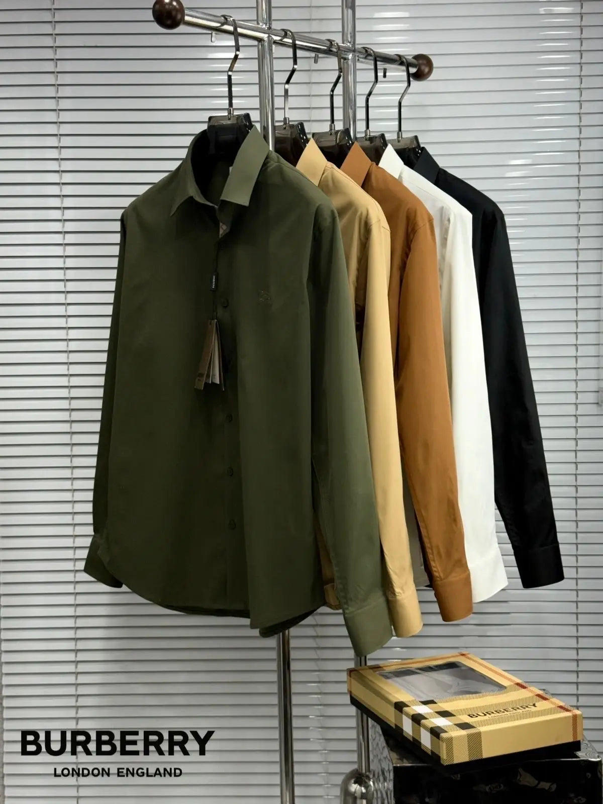 Burberr y  Black   Premium Shirt With Original Box