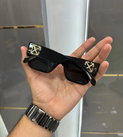 Off Whit e All Black Big Premium Shades 1128
