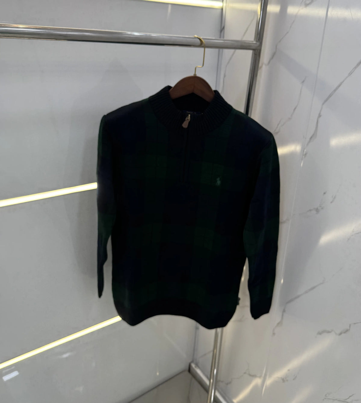 Ralp.h Laure.n Checks  Imported Knitted Pull Over