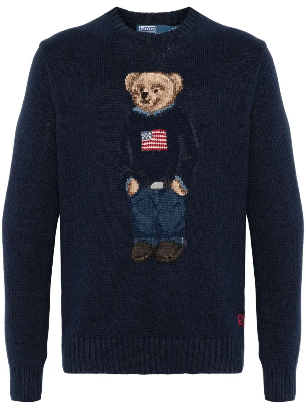 Ralp.h Laure.n Black Usa Teddy Edition Knitted Imported Pull Over