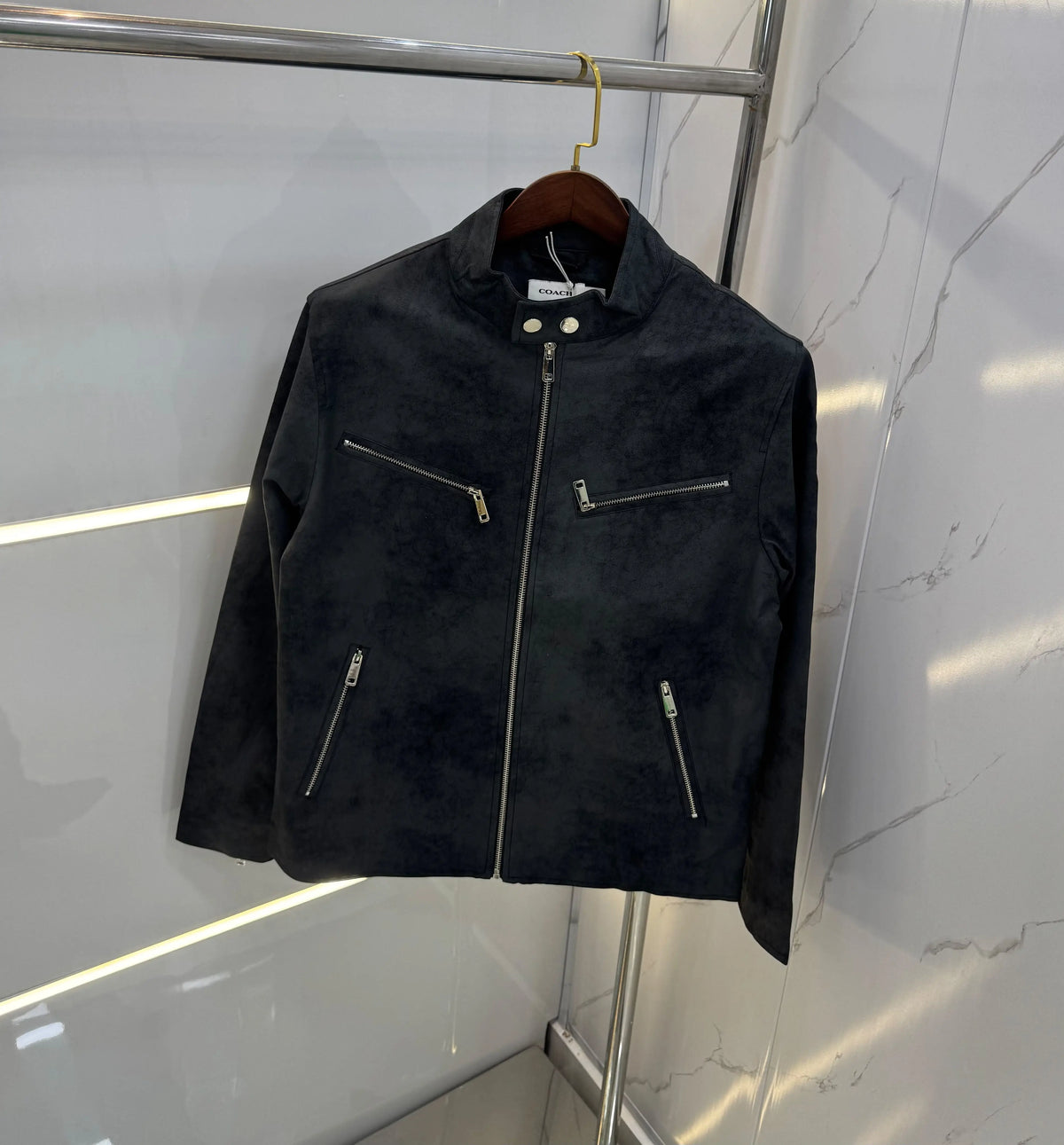 Coach  Black  Premium Leather Jacket
