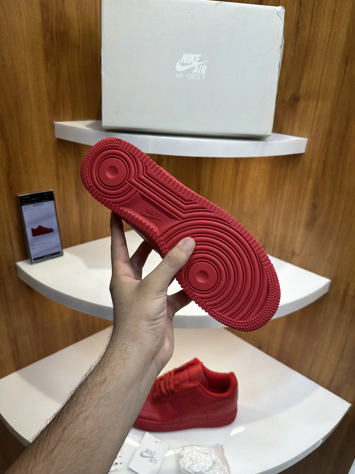 Nike_Airforce 1 Triple Red Sneakers