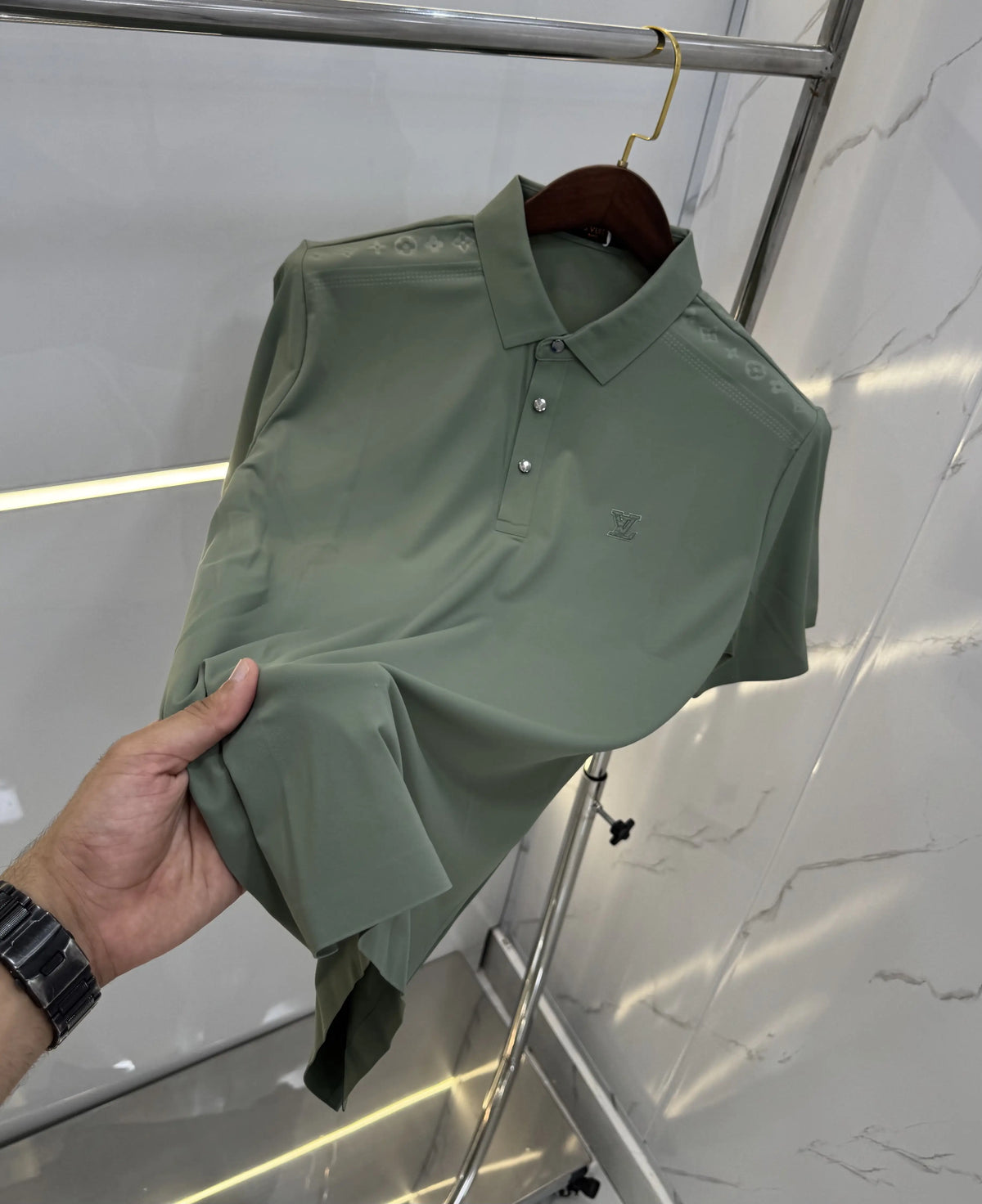 Louis Vuitto n Green Luxury Polo T-shirt