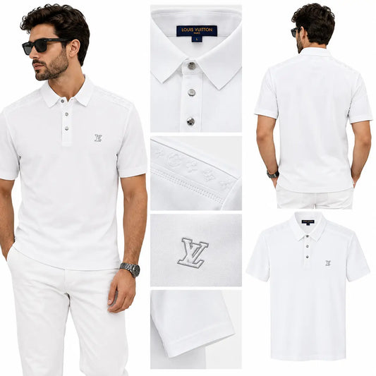 Louis Vuitto n White Luxury Polo T-shirt