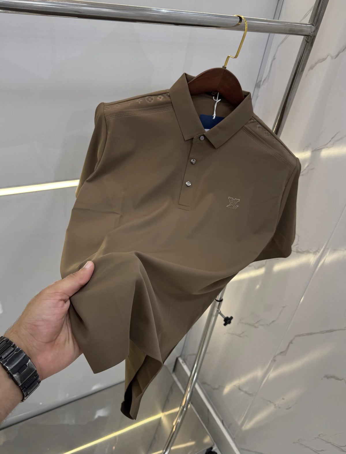 Louis Vuitto n Brown Luxury Polo T-shirt