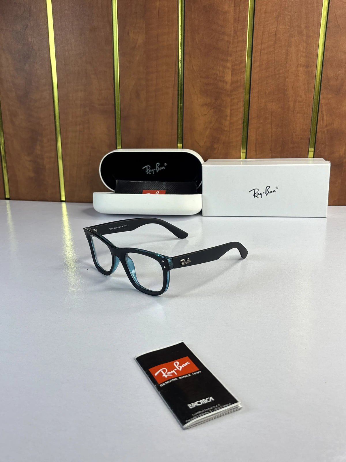 Rayban 0502 Matt Black Blue frame