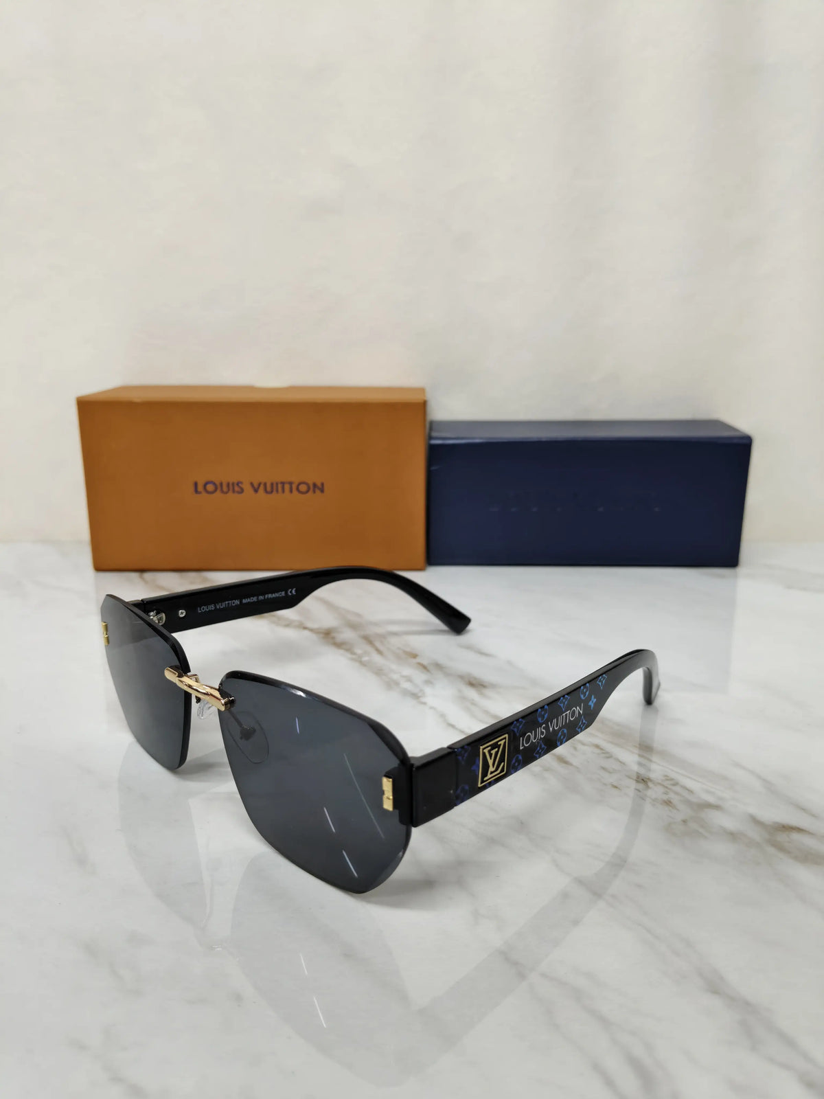 LOUIS VUITTON 58193 BLACK BLUE MONOGRAM