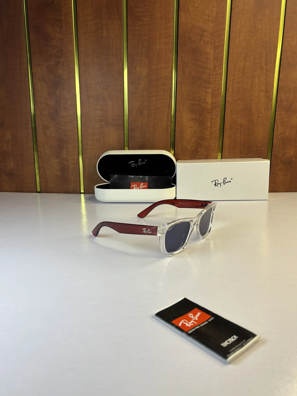 RayBan Reverse 0502 Crystal Transparent Black Cherry Polarized
