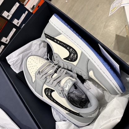 Air Jordan 1 Low x Dior – Grey & White